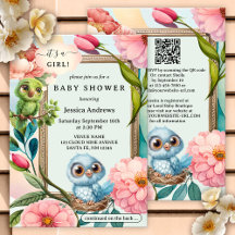 Schattige Pastel Vogels Waterverf Bloemen Baby sho