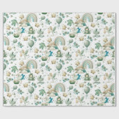 Schattige pastel Waterverf Mint Groen Baby Nieuw g Cadeaupapier (Vlak)