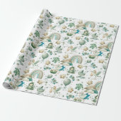 Schattige pastel Waterverf Mint Groen Baby Nieuw g Cadeaupapier (Uitgerold)