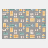 Schattige Pastel Zachte Scandinavische Kerst Inpakpapier Vel (Voorkant 3)
