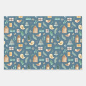 Schattige Pastel Zachte Scandinavische Kerst Inpakpapier Vel (Voorkant)