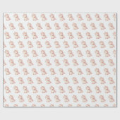 Schattige pasteleenhoornpatroon cadeaupapier (Vlak)