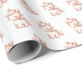 Schattige pasteleenhoornpatroon cadeaupapier (Rol Hoek)