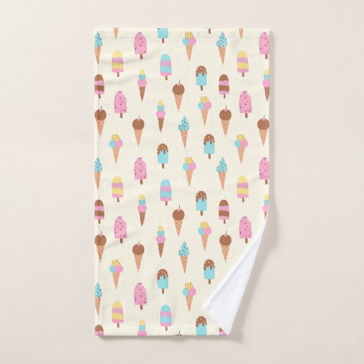 Schattige pastelijs snoeppatroon bad handdoek (Handdoek)