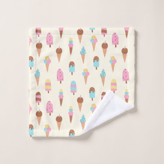 Schattige pastelijs snoeppatroon bad handdoek (Wasdoekje)