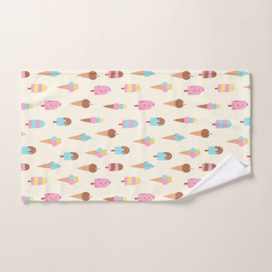 Schattige pastelijs snoeppatroon bad handdoek (Handdoek)