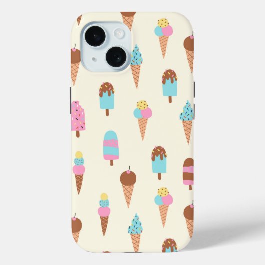 Schattige pastelijs snoeppatroon Case-Mate iPhone case (Achterkant)