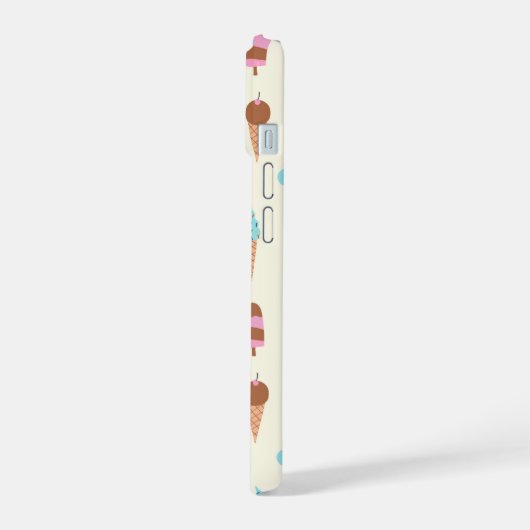 Schattige pastelijs snoeppatroon iPhone 15 case (Linkerkant)