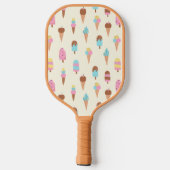 Schattige pastelijs snoeppatroon pickleball paddle (Achterkant)