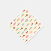 Schattige pastelijs snoeppatroon servet (Hoek)