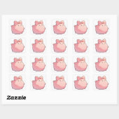Schattige pastelillustratie vierkante sticker (Vel)
