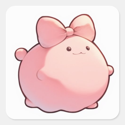 Schattige pastelillustratie vierkante sticker (Voorkant)