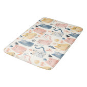 Schattige pastelkattenpatroon badmat (Gekanteld)