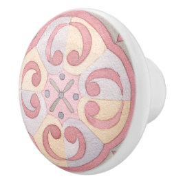 Schattige pastelkleurige Waterverf in roze geverfd Keramische Knop