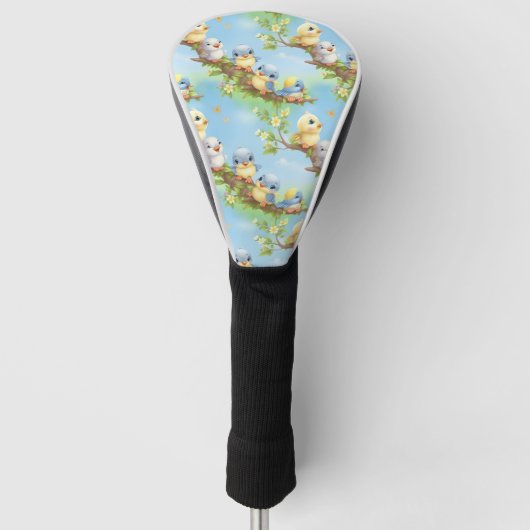Schattige pastelpatroon golfheadcover (Voorkant)