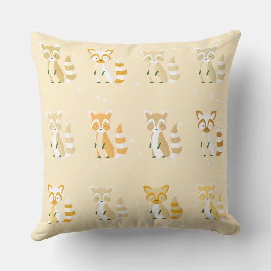 Schattige pastelsnowflakes wasbeerstokken roze kussen (Achterkant)