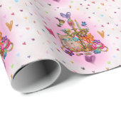 Schattige Pasteltint Cadeaupapier (Rol Hoek)