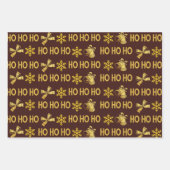 Schattige pastelvakantie inpakpapier met gouden sn (Voorkant 3)