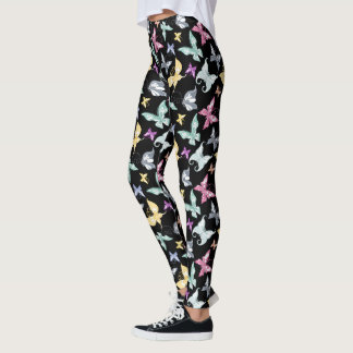 Schattige pastelvlinderontwerp leggings