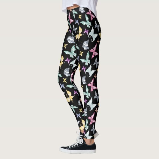 Schattige pastelvlinderontwerp leggings (Links)