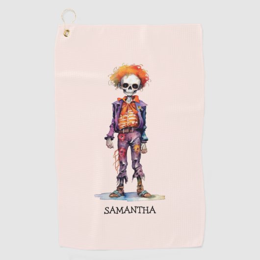 Schattige pastelzombie - Schattigee Halloween Golfhanddoek (Voorkant)