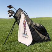 Schattige pastelzombie - Schattigee Halloween Golfhanddoek (Groen)