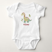 Schattige Patchwork Dinosaur Romper (Voorkant)