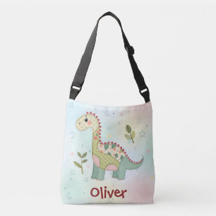 Schattige Patchwork Dinosaurus Crossbody Tas