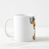 Schattige Patchwork Dog #5 digitale kunst Koffiemok (Links)