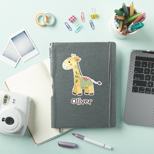 Schattige Patchwork Giraffe Sticker (iPad Cover)