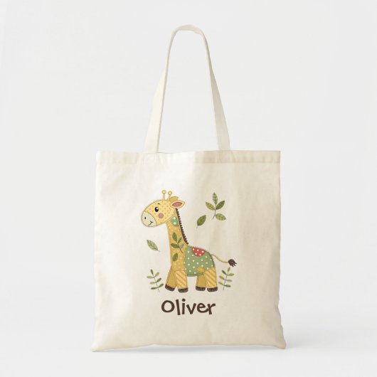 Schattige Patchwork Giraffe Tote Bag (Voorkant)