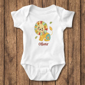 Schattige Patchwork Leeuw Romper