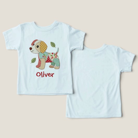 Schattige Patchwork Puppy (Ontwerp Voorkant & Achterkant)