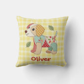 Schattige Patchwork Puppy Kussen (Achterkant)