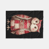 Schattige Patchwork Uil Quilten Liefhebber Valenti Fleece Deken (Voorkant (Horizontaal))