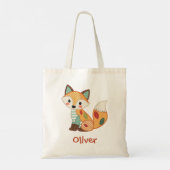 Schattige Patchwork Vos Tote Bag (Achterkant)
