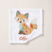 Schattige Patchwork Vos Washandje (Wasdoekje)