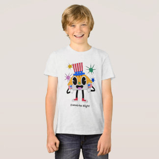 Schattige Patriotische Taart Cartoon – Grappige 4 Tri-Blend Shirt
