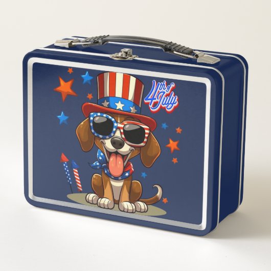 Schattige, patriottisch 4 juli hond / puppy (Voorkant)