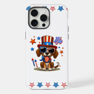 Schattige, patriottisch 4 juli hond / puppy iPhone 15 pro max case