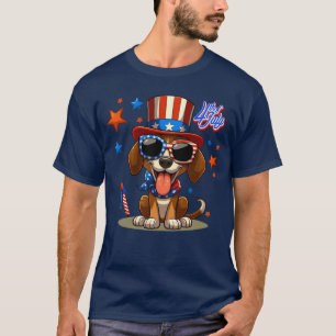 Schattige, patriottisch 4 juli hond / puppy t-shirt