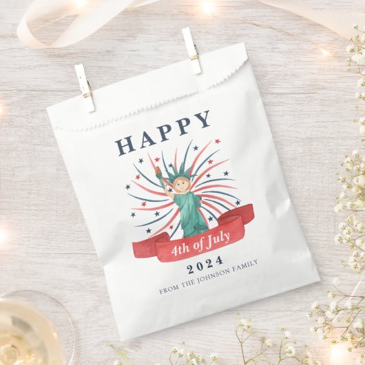 Schattige Patriottisch Rood Wit En Blauw 4 juli Bedankzakje (Geknipt)