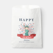 Schattige Patriottisch Rood Wit En Blauw 4 juli Bedankzakje (Voorkant)