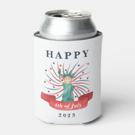 Schattige Patriottisch Rood Wit En Blauw 4 juli Blikjeskoeler