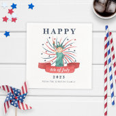 Schattige Patriottisch Rood Wit En Blauw 4 juli Servet