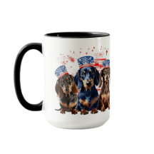 SCHATTIGE PATRIOTTISCHE DACHSHUNDHONDEN