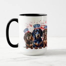 SCHATTIGE PATRIOTTISCHE DACHSHUNDHONDEN MOK