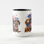SCHATTIGE PATRIOTTISCHE DACHSHUNDHONDEN MOK (Midden)