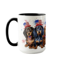 SCHATTIGE PATRIOTTISCHE DACHSHUNDHONDEN