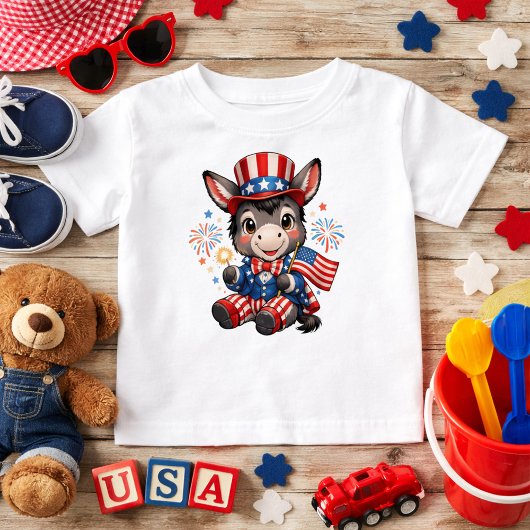Schattige Patriottische Ezel